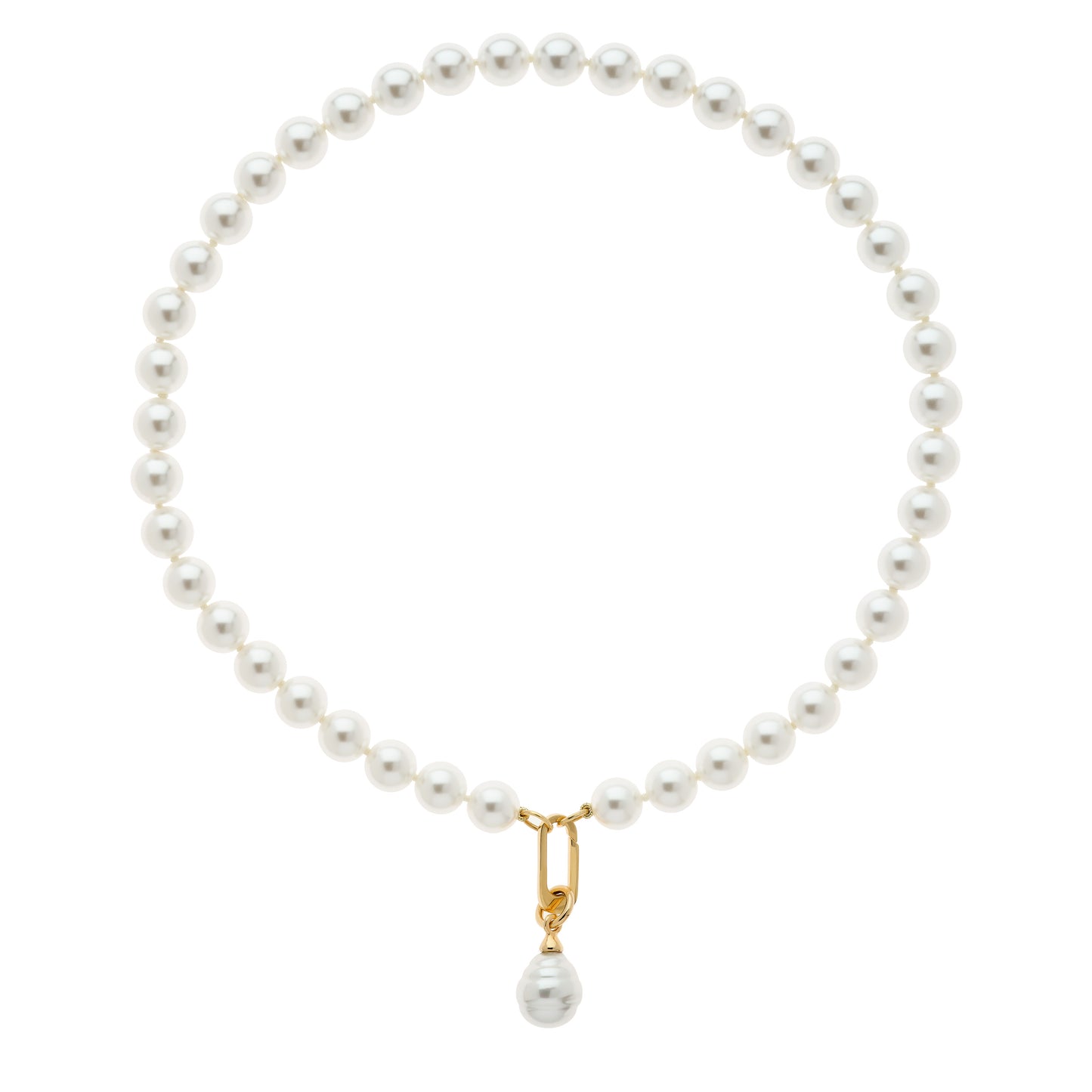Baroque Pearl Charm Necklace