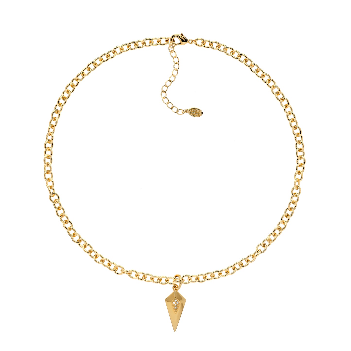 Gold Art Deco Crystal Pendant