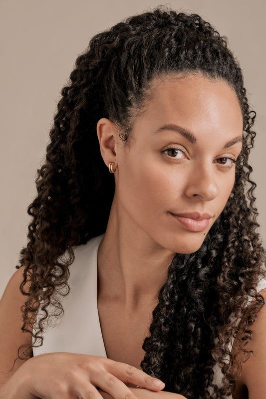 Gold Double Hoop Clip Earrings