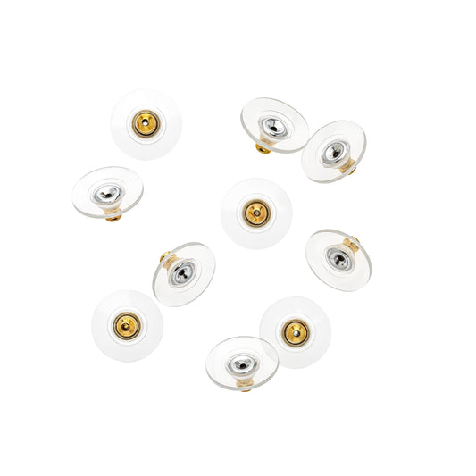 Gold Disc Earring Backs