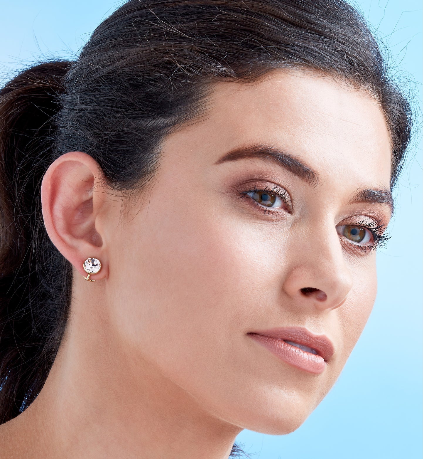 Gold Quartz Crystal Clip Earrings