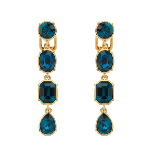 Montana Blue Statement Drop Clip Earrings