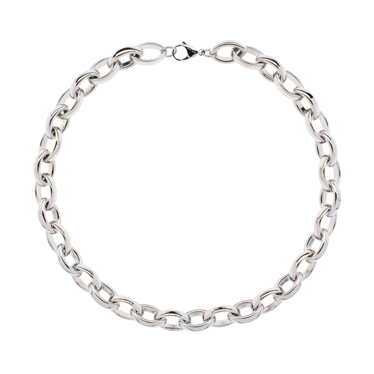 Platinum Chunky Statement Necklace