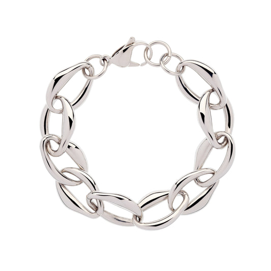 Platinum Chunky Statement Bracelet