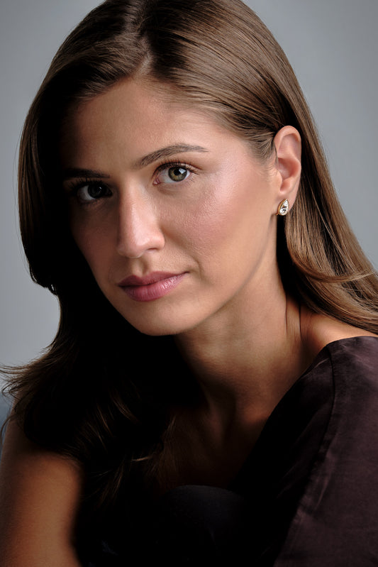 Gold Pear Crystal Maxima Clip Earrings