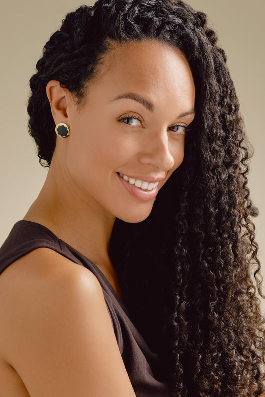 Gold and black jewellery