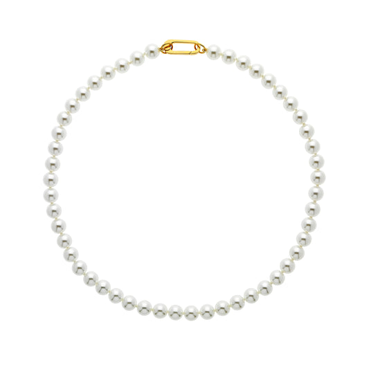pearl necklace with gold clasp