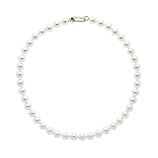 Pearl Necklace with Platinum clasp