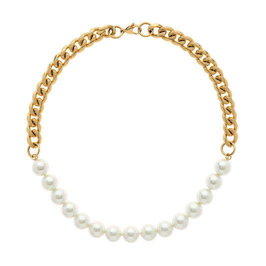 Pearl and Chain Necklace