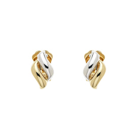 Gold and Platinum clip earrings
