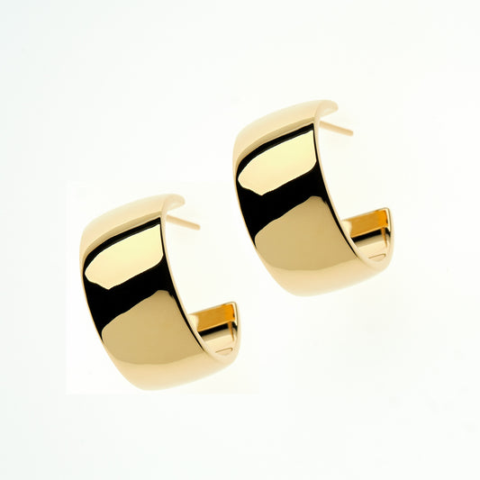 Gold Polished Hoop Earrings