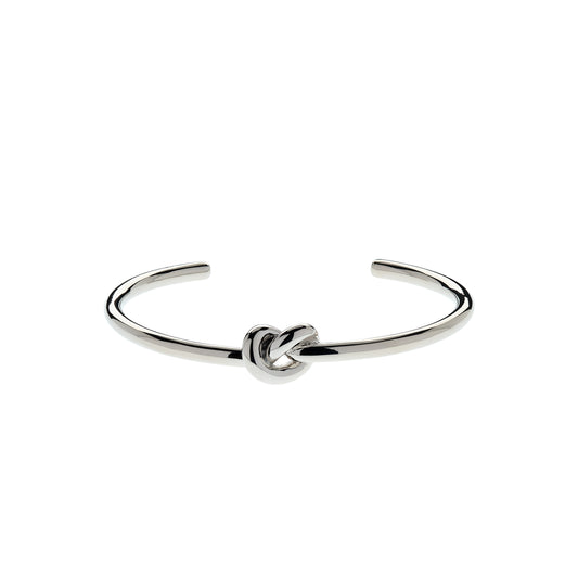 Platinum Love Knot Cuff