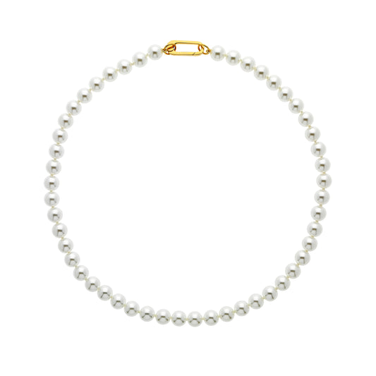 Pearl Necklace with Gold Clasp