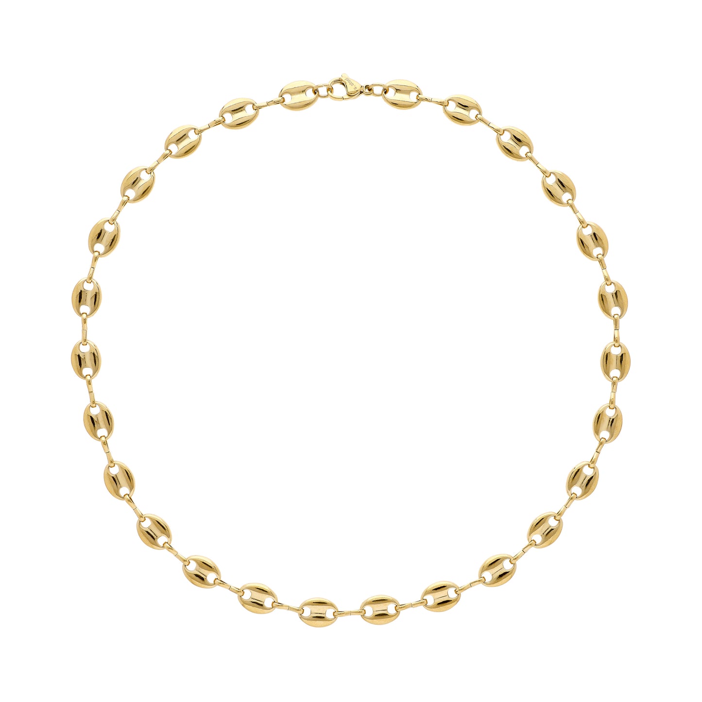 Gold Coffee Bean Chain Necklace