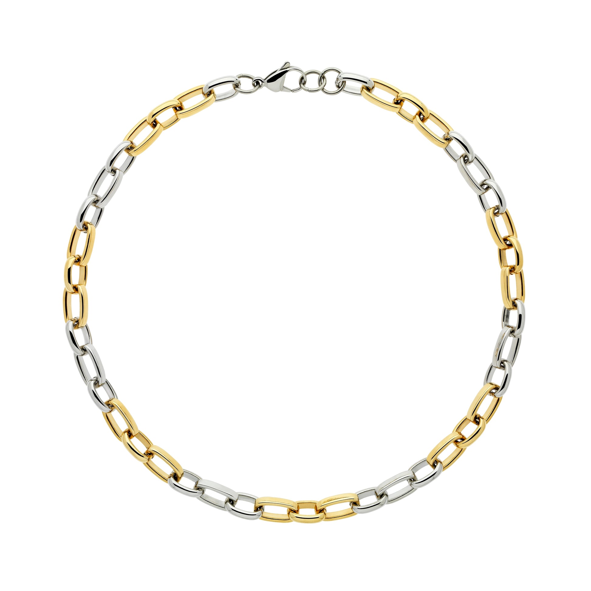 Gold and Platinum Chunky Necklace
