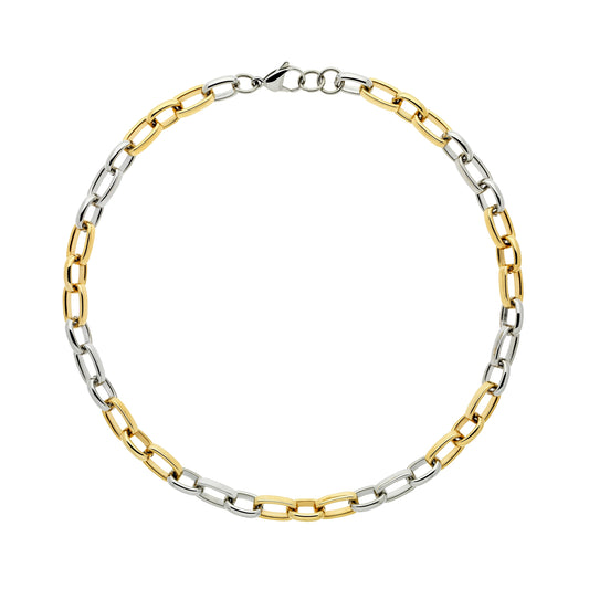 Gold and Platinum Chunky Necklace