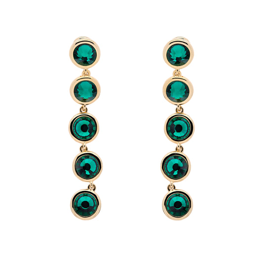 Emerald Crystal clip on earrings