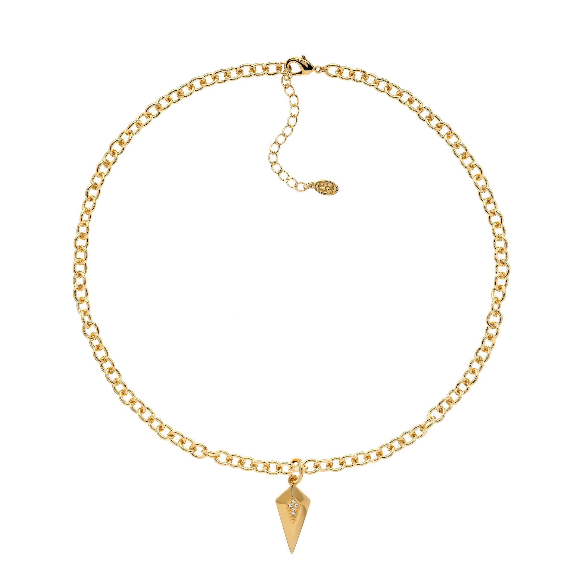 Gold Art Deco Crystal Pendant