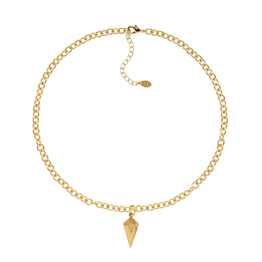 Gold Art Deco Crystal Pendant