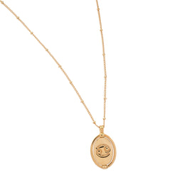 Cancer and Ruby Crystal Spinner Necklace