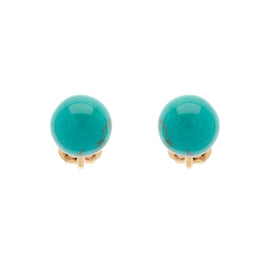 Turquoise Stud Clip Earrings