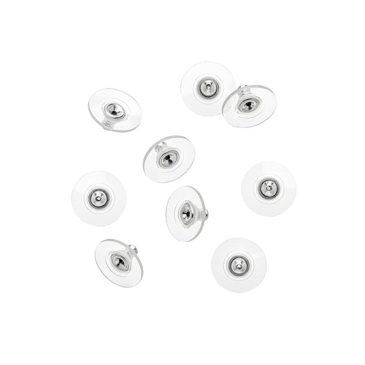 Silver Disc Earring Backs