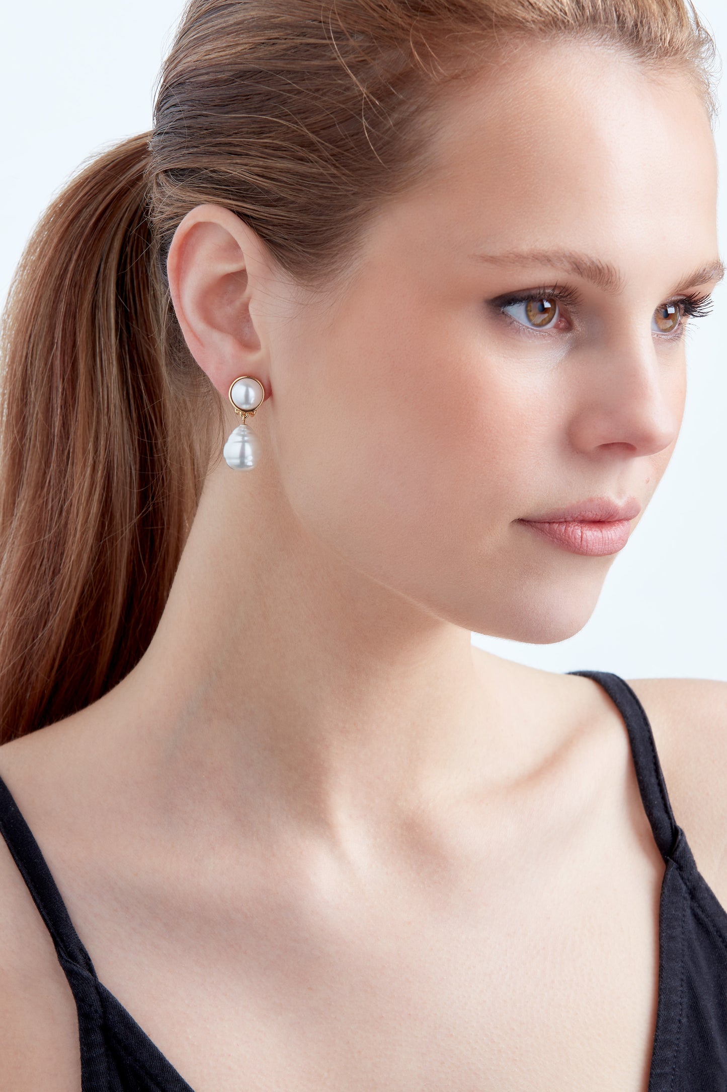 Baroque Pearl Clip Earrings