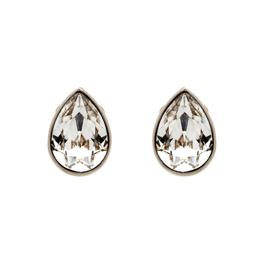 Platinum Statement Crystal Clip Earrings