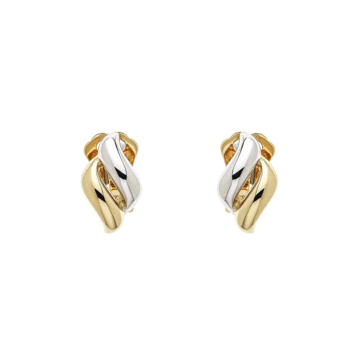 Gold & Platinum Diamond Clip Earrings