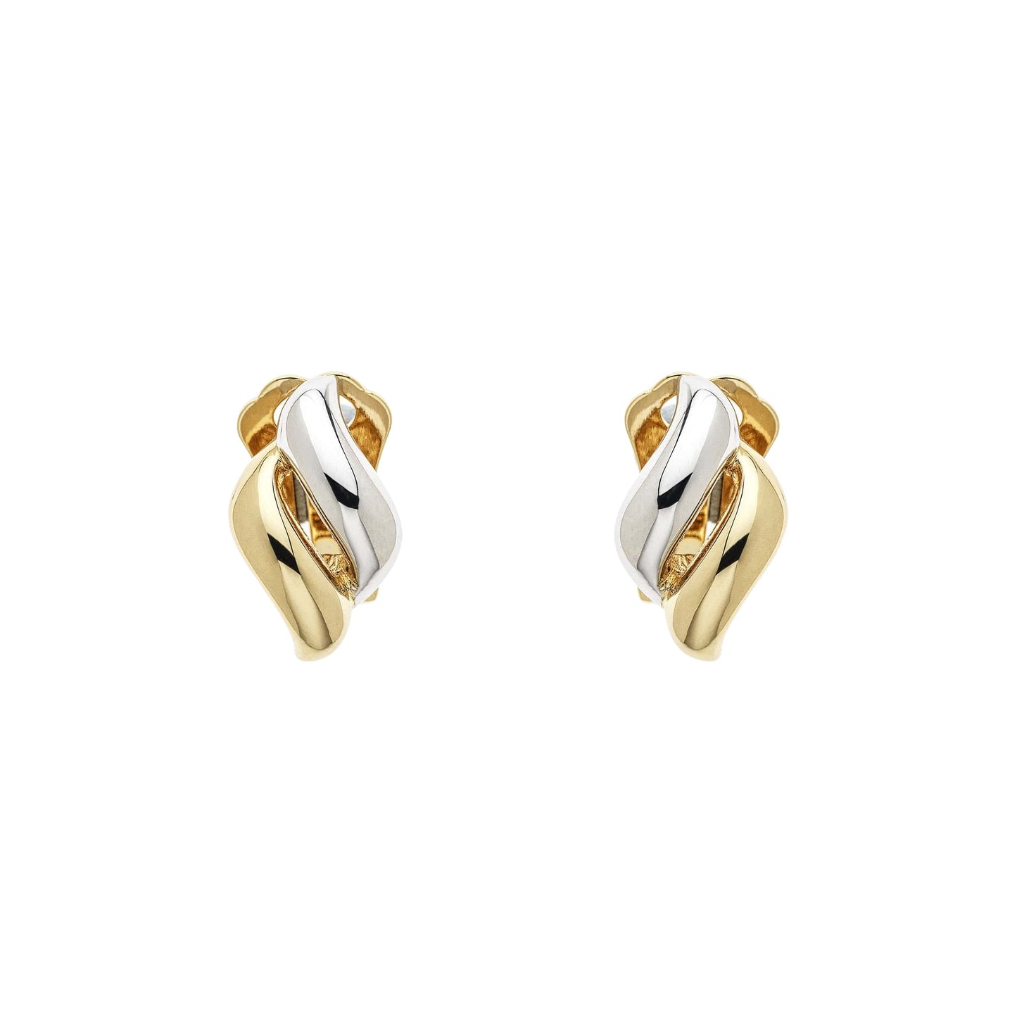 Gold and Platinum clip earrings