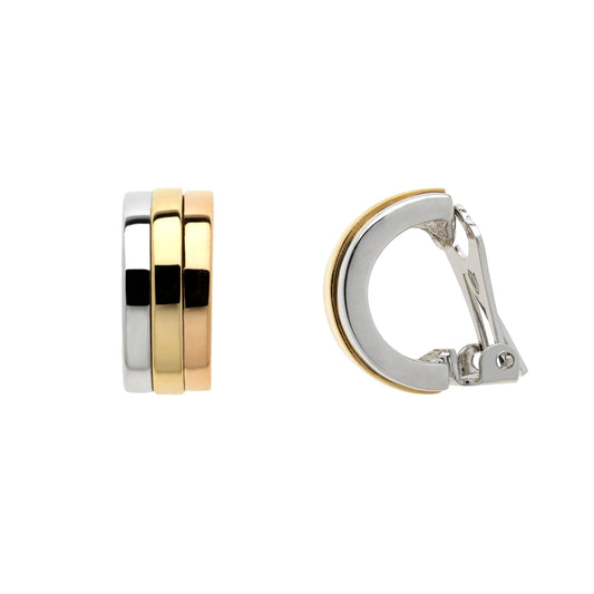 Gold Silver Rose Gold Hoop Clip Earrings