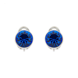 Sapphire Stud Clip Earrings