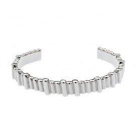 Platinum Step Cuff Bracelet