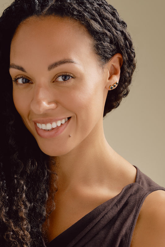 Jet Crystal Ear Climber