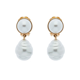 Baroque Pearl Clip Earrings