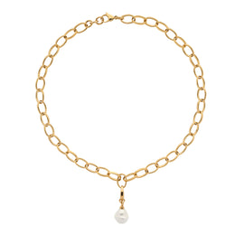 Baroque Pearl Charm Necklace