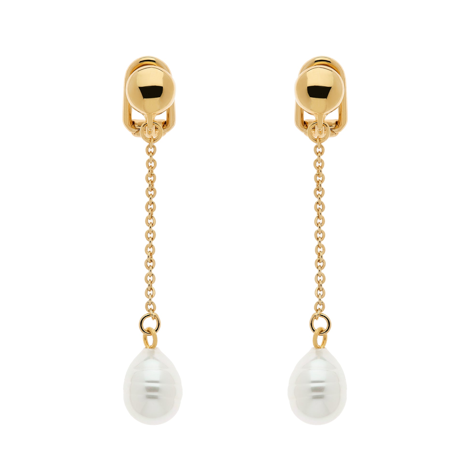 baroque pearl clip on earrings