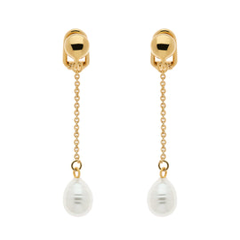 baroque pearl clip on earrings