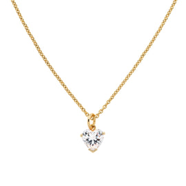 Crystal Heart gold pendant