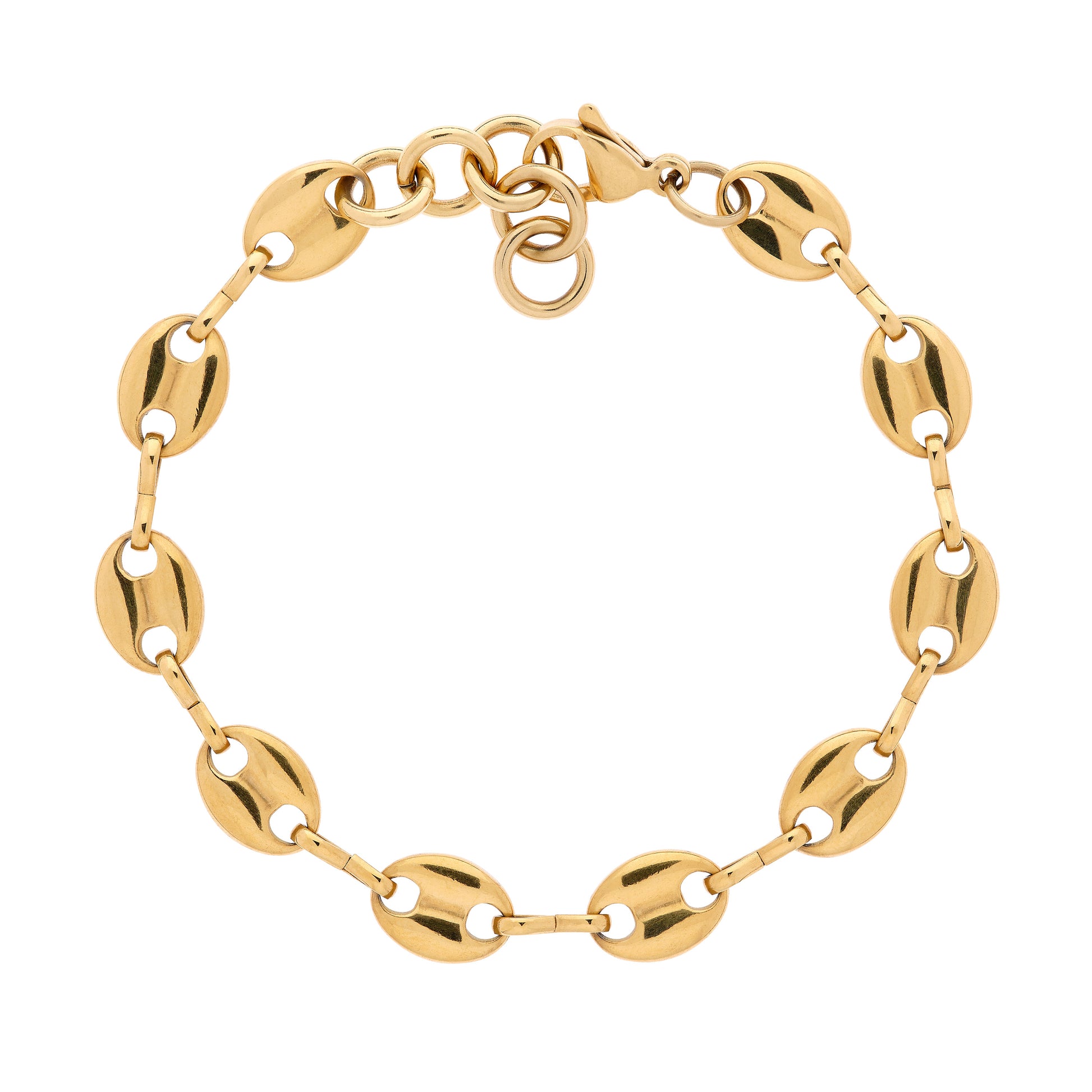 Emma Holland Gold Plated Coffee Bean Designer Chain Bracelet