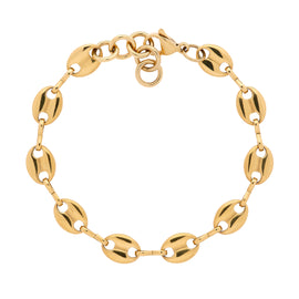 Emma Holland Gold Plated Coffee Bean Designer Chain Bracelet