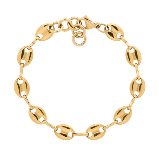 Emma Holland Gold Plated Coffee Bean Designer Chain Bracelet