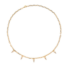 Gold Crystal Chain Necklace