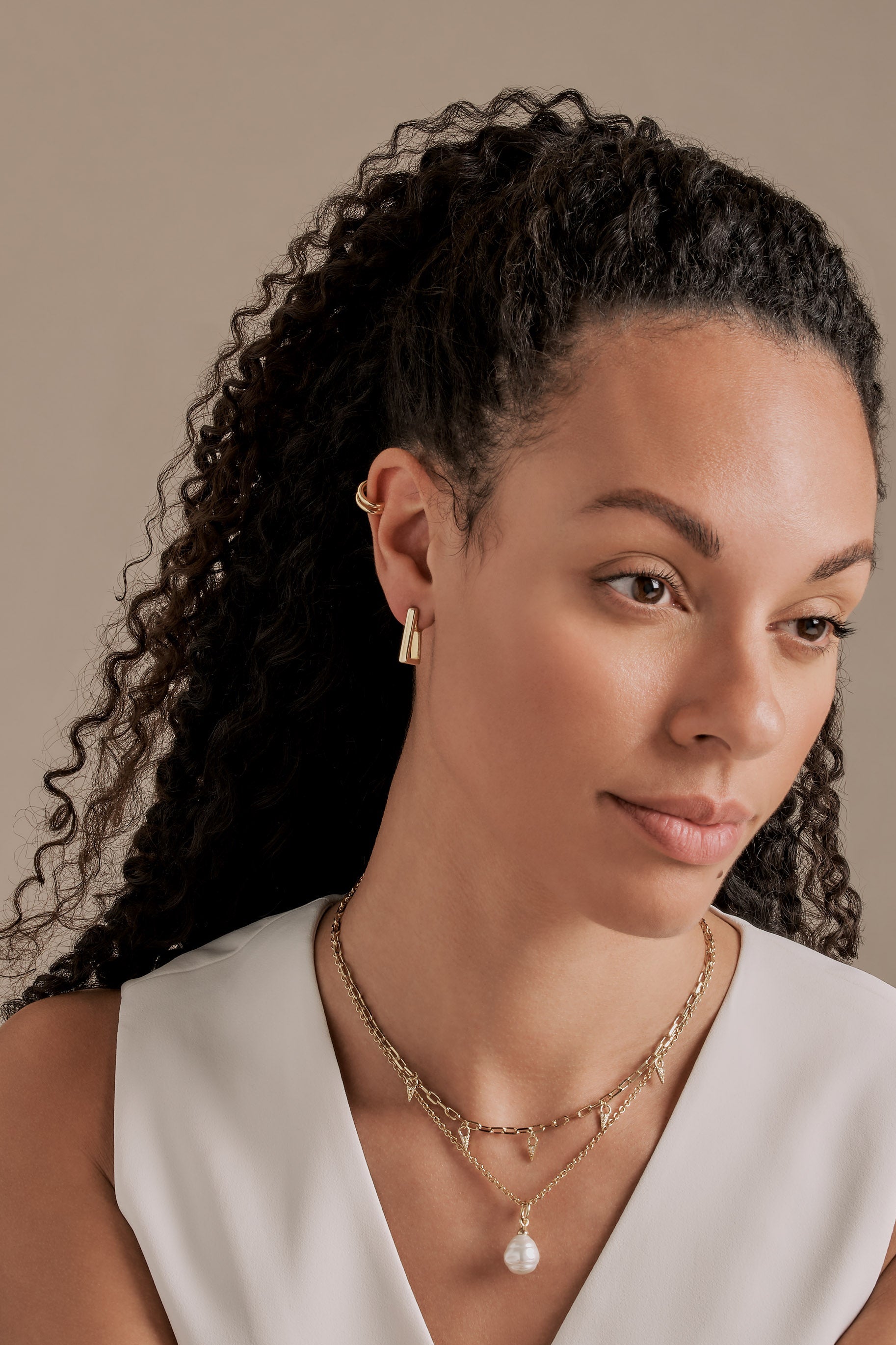 Model with Emma Holland Earrings