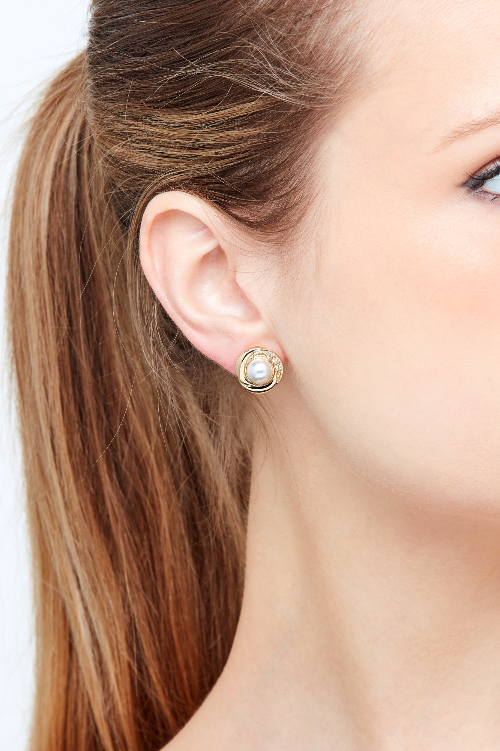 A close up model show of Emma Holland Clip Earrings