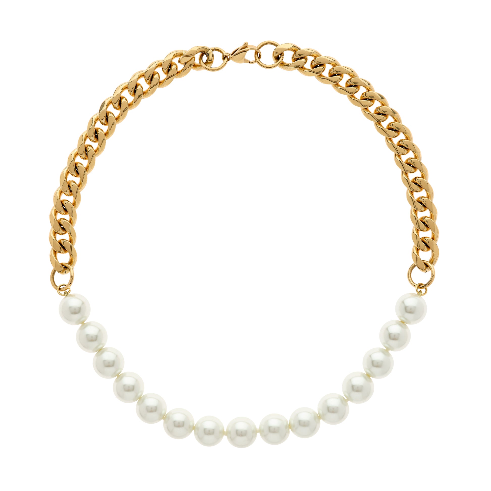 Pearl and Chain Necklace