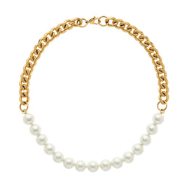 Pearl and Chain Necklace