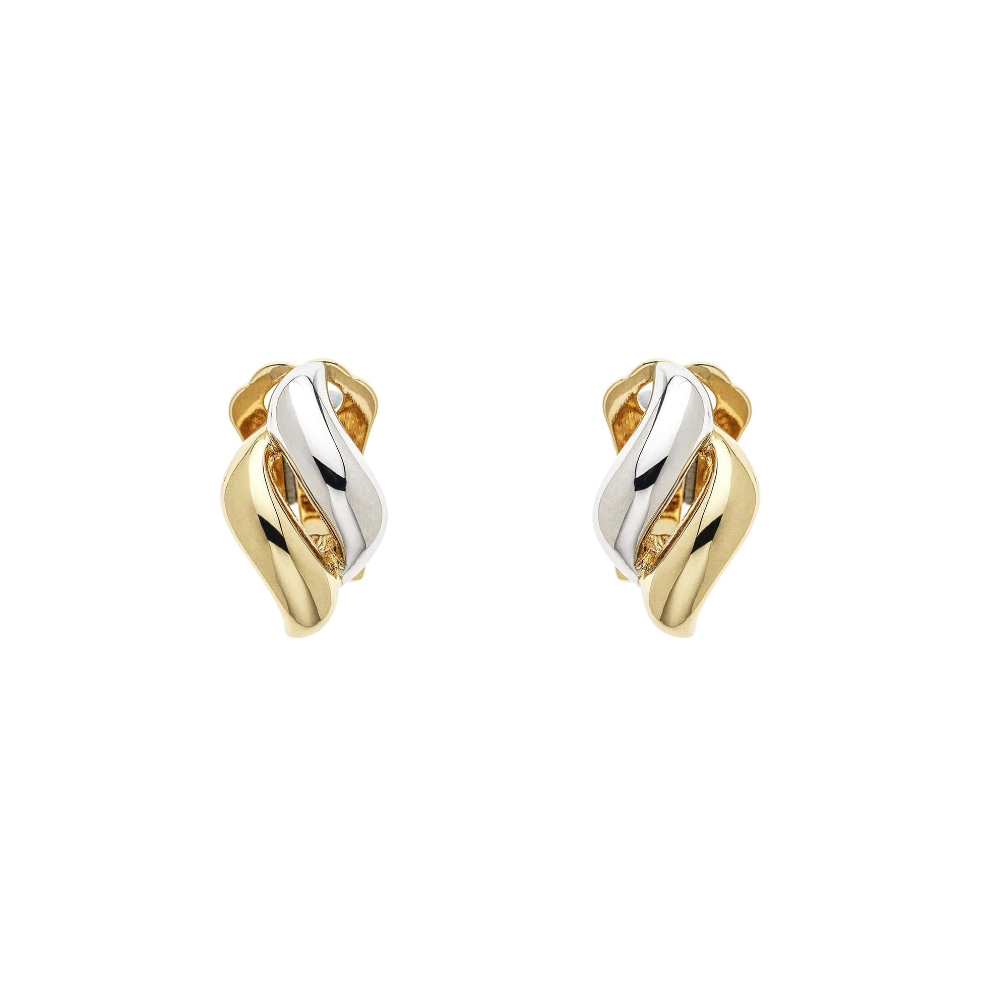 Gold and Platinum clip earrings