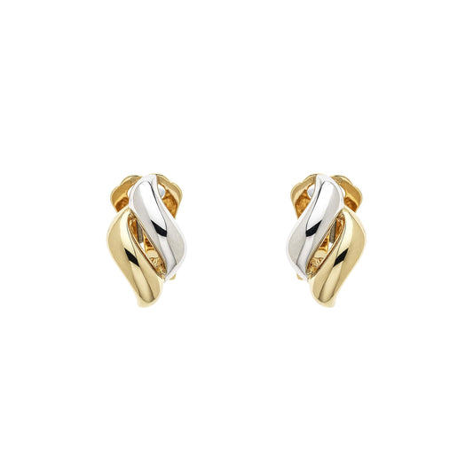 Gold and Platinum clip earrings