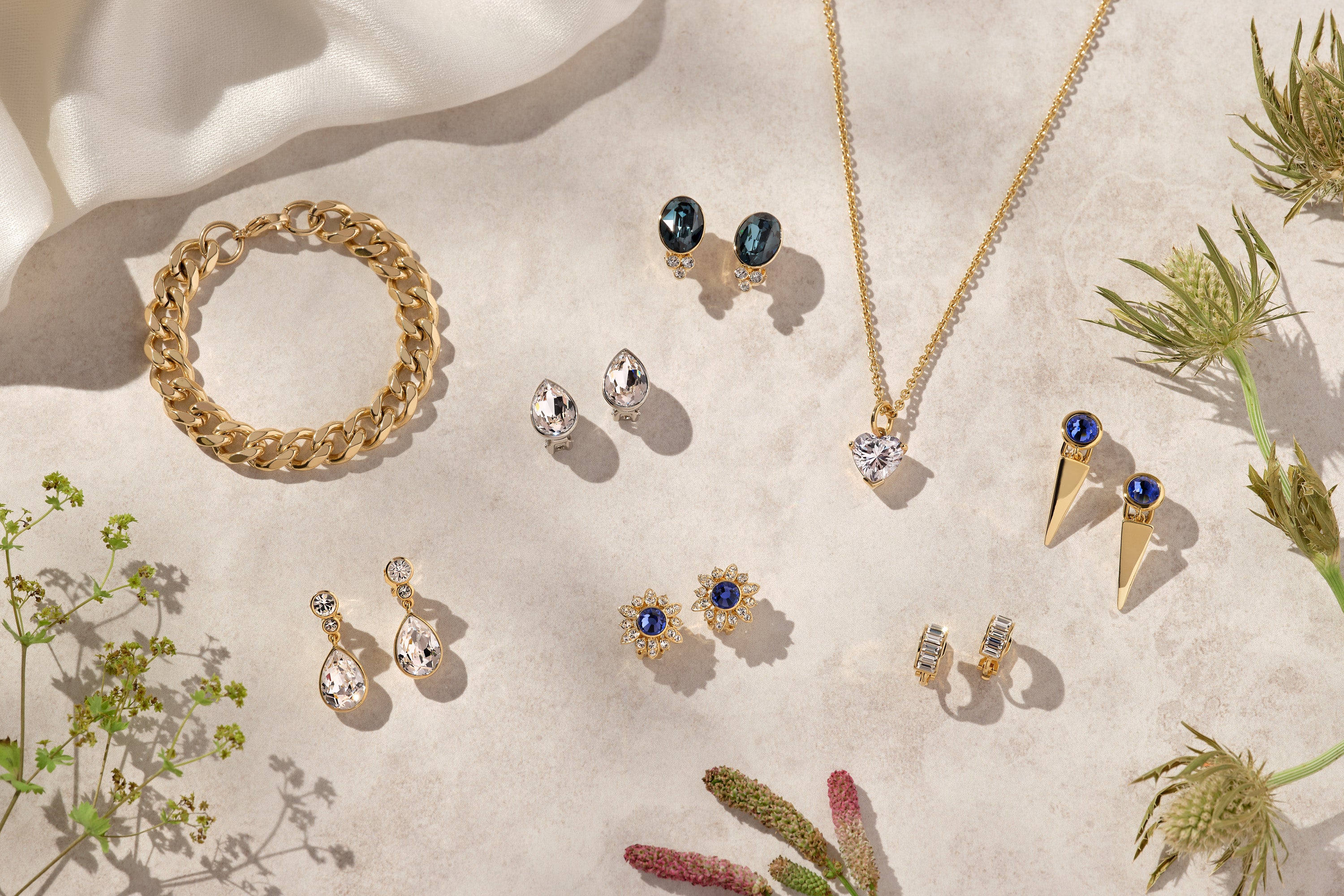 Clip on earrings on sale and necklace sets uk